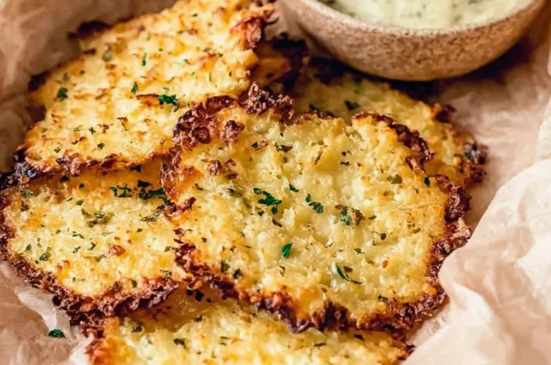 A bowl of crispy cottage cheese chips for a healthy snack option