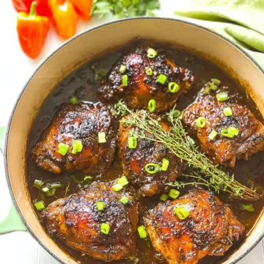 Slow cooker jerk chicken recipe with flavorful spices and tender meat