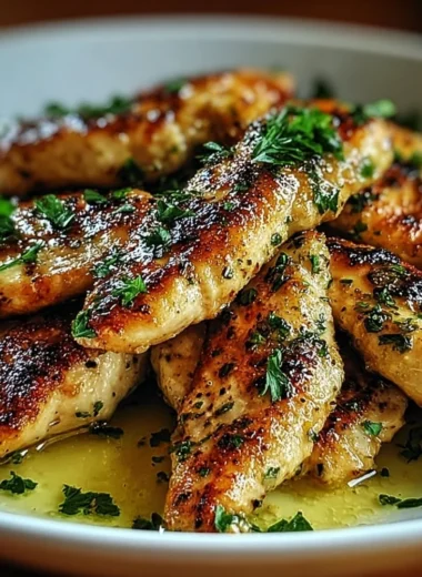 Delicious juicy Greek chicken tenders served with vibrant vegetables and sauce