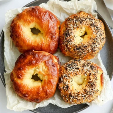 Delicious Air Fryer Protein Bagels with golden crust and healthy toppings