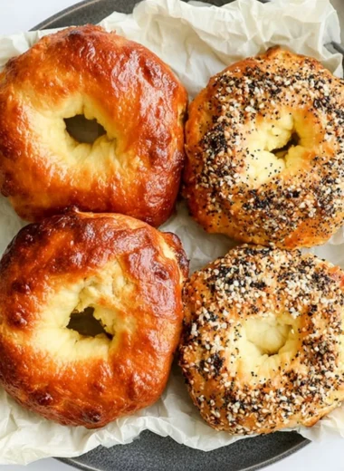 Delicious Air Fryer Protein Bagels with golden crust and healthy toppings