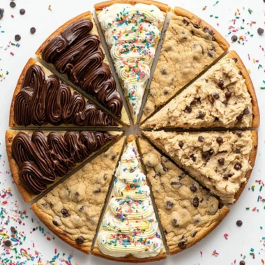 Delicious Cookie Cake for a crowd on a festive table