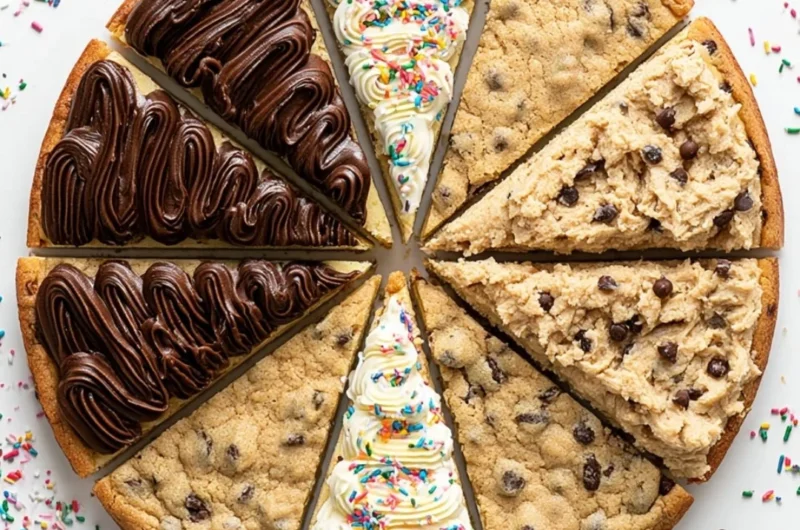 Delicious Cookie Cake for a crowd on a festive table