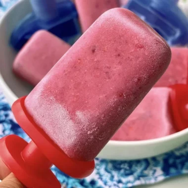 Homemade fruit popsicles made with fresh fruits