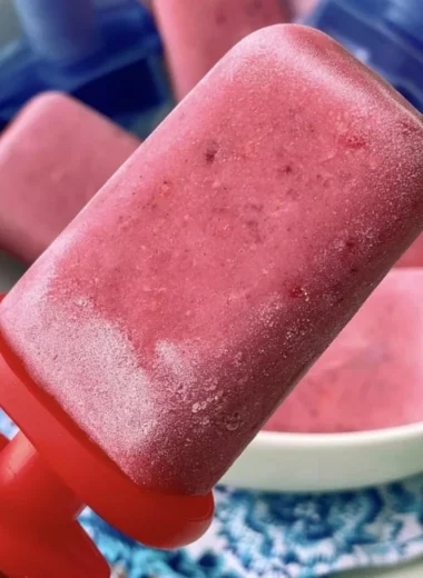 Homemade fruit popsicles made with fresh fruits