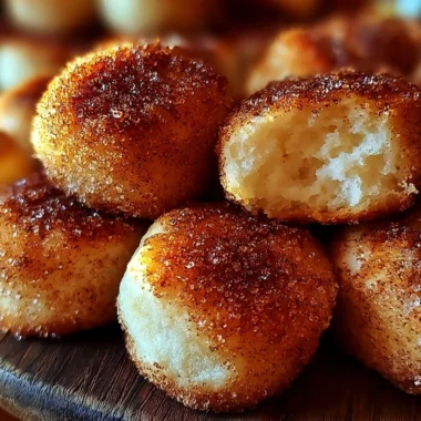 Delicious cinnamon sugar biscuit bites served fresh from the oven.