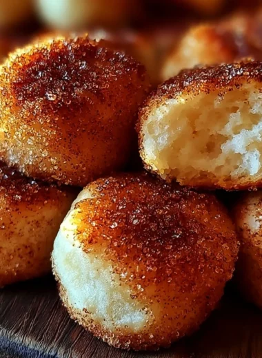 Delicious cinnamon sugar biscuit bites served fresh from the oven.