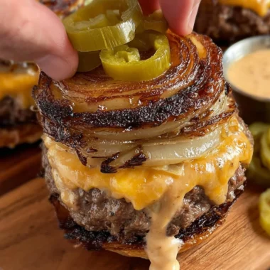 Delicious Onion-Wrapped Flying Dutchman served with flavorful sauce