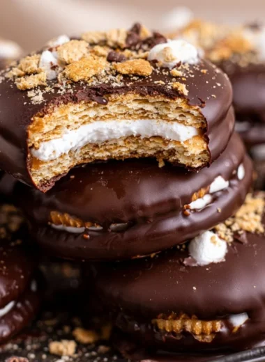 Delicious S’mores Cookies made with graham crackers, chocolate, and marshmallows