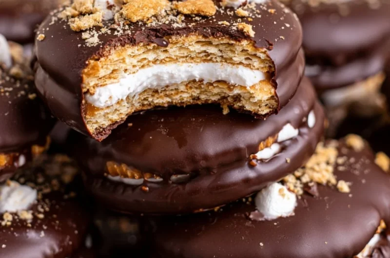 Delicious S’mores Cookies made with graham crackers, chocolate, and marshmallows