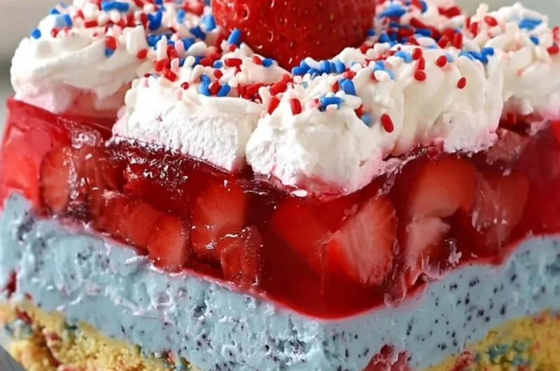 Delicious Summer Berry Dessert Lasagna with layers of fresh berries and creamy filling.
