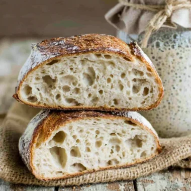 Homemade sourdough bread made from starter to finish