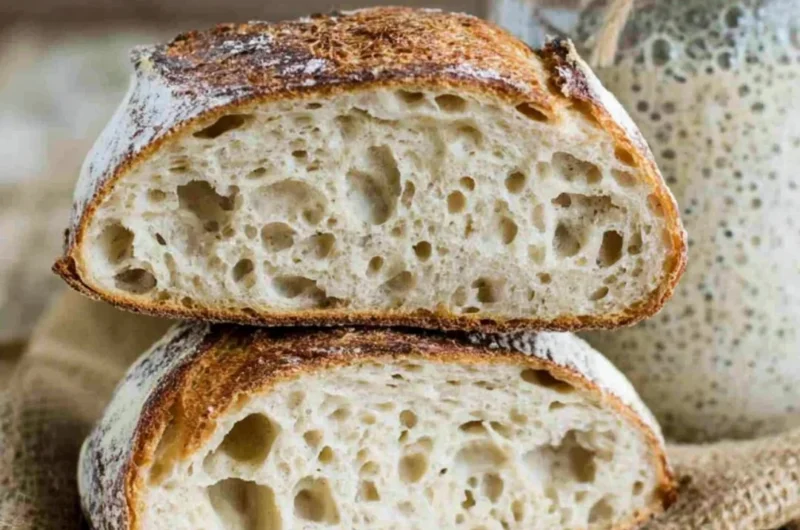 Homemade sourdough bread made from starter to finish