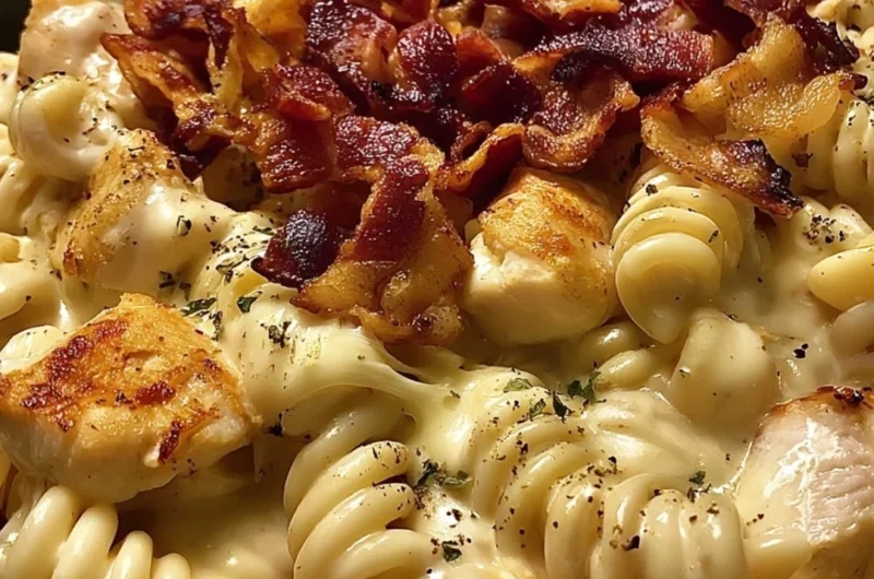 Creamy Chicken Bacon Ranch Pasta dish served in a bowl