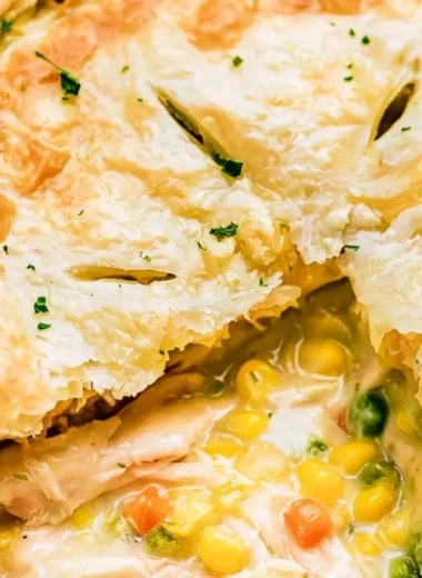 Delicious homemade Chicken Pot Pie with flaky crust and savory filling.