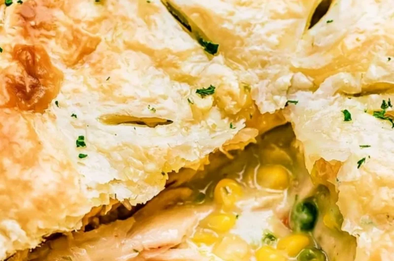 Delicious homemade Chicken Pot Pie with flaky crust and savory filling.