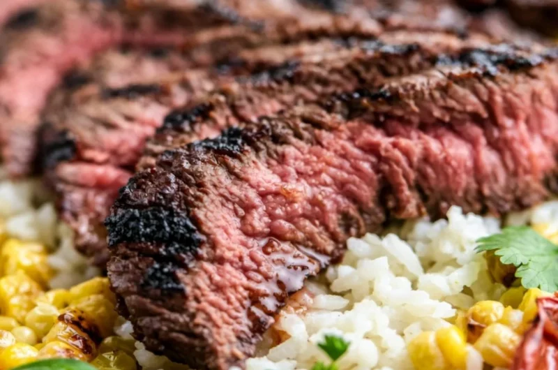 Creamy and delicious steak bowl with tender beef and fresh vegetables