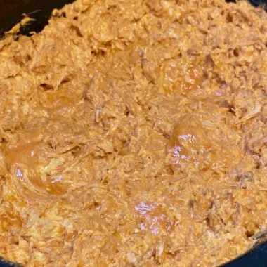 Delicious five-ingredient buffalo chicken dip served in a bowl with chips