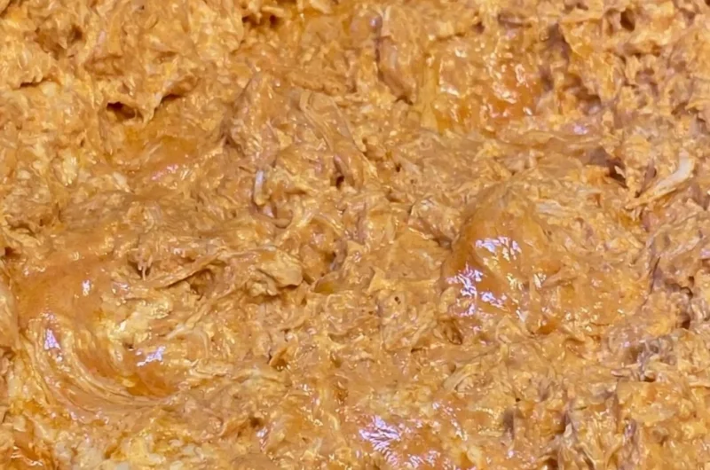 Delicious five-ingredient buffalo chicken dip served in a bowl with chips