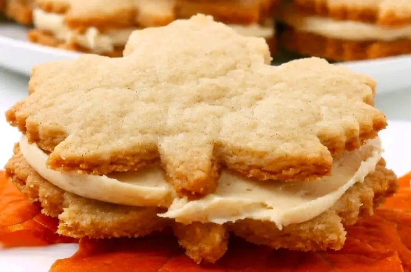 Deliciously soft Maple Cream Cookies with a creamy filling