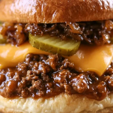 Delicious Steakhouse Burger Sloppy Joes served on a plate