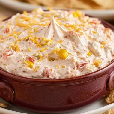 Creamy Rotel Ranch Dip for summer snacks and pool party appetizers
