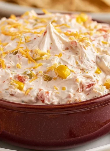 Creamy Rotel Ranch Dip for summer snacks and pool party appetizers