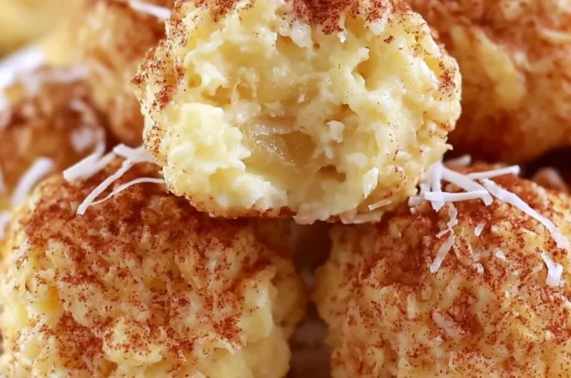 Cinnamon apple cottage cheese bites served in a bowl